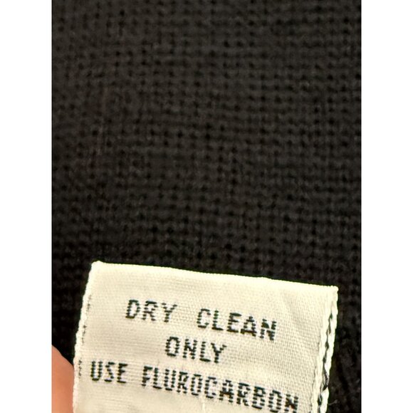 Cathy Hardwick Black Wool Beaded Bow Detail Sweater S - Picture 8 of 9